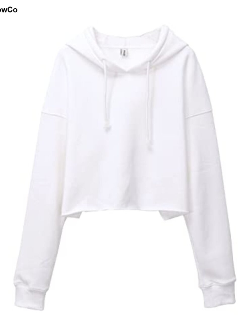 Women's Cropped Fleece Hoodie Pullover with Kangaroo Pocket